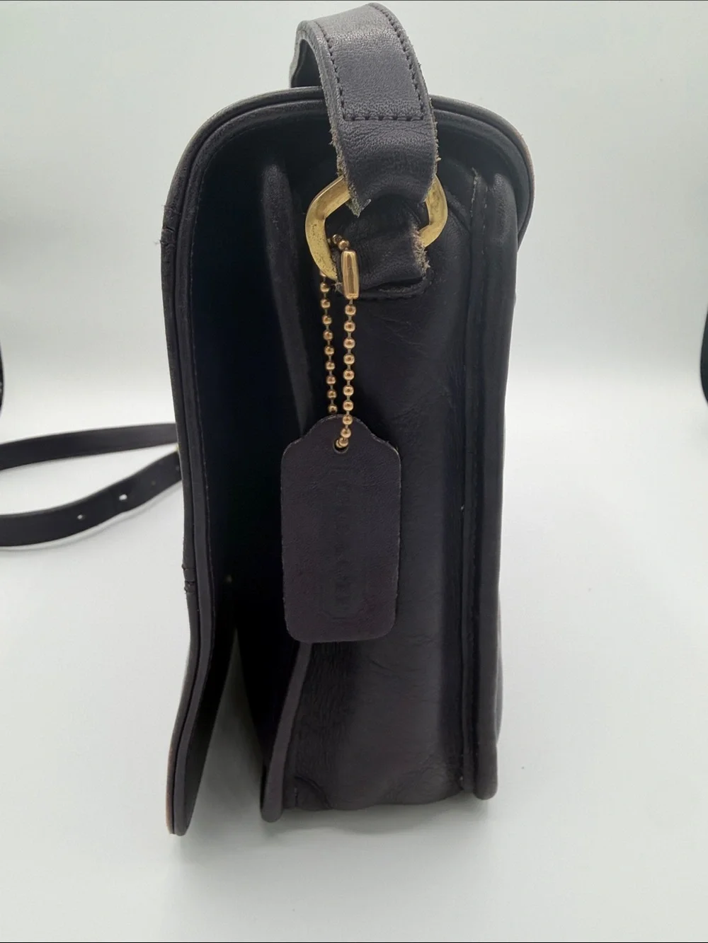 Coach Vintage Tribeca Leather Crossbody Bag Ink Purple